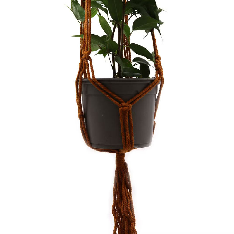 SHAMTAM Macramé Blumenampel Klassisch in Braun, Medium - Bild 2