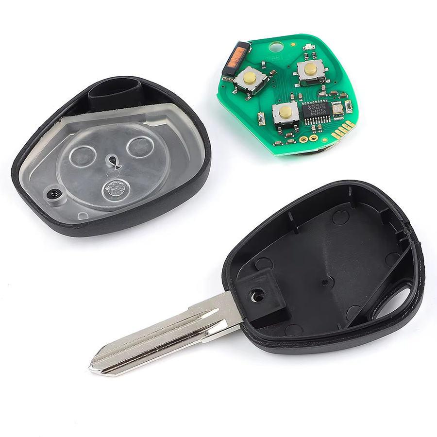 KEYECU 433 MHz ID46 Chip 3 Tasten Fernbedienung Auto Schlüsselanhänger für Lada Kalina Granta Priora Vesta X-Ray in Schwarz - Bild 3