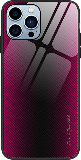 Schutzhülle für Apple iPhone 12 13 14 Pro Max mini Plus in Purple mit Glas Cover - Bild 1