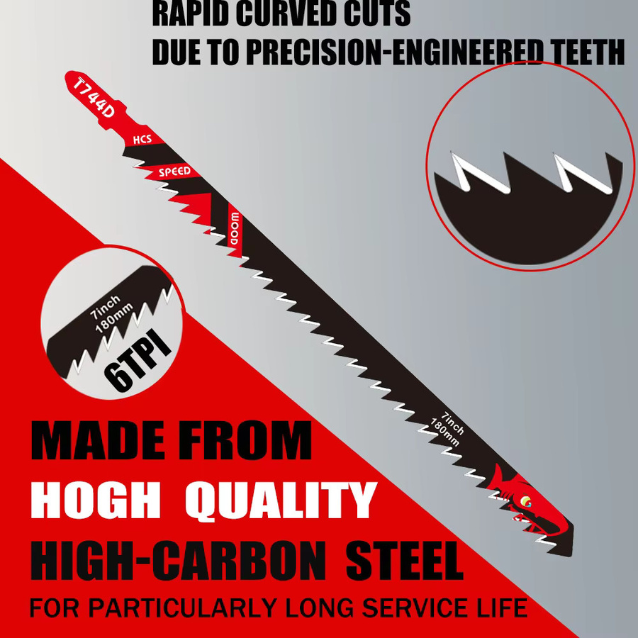 Ilong Stichsägeblätter für Holz, 7 Zoll, professionelle Sägeblätter für die Holzbearbeitung, 5/10/20er-Pack - Bild 2