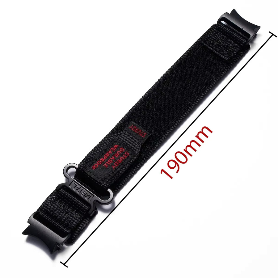 OAKCHARM Nylonarmband für Samsung Galaxy Watch 7 6 5 4 Classic Pro in Gelb - Bild 2