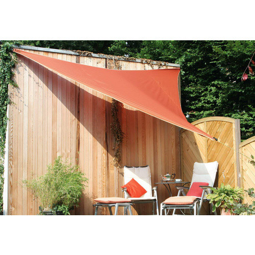 Floracord Dreiecksonnensegel aus Polyester in Terracotta mit Regenschutz, Breite: 360 cm - Bild 4