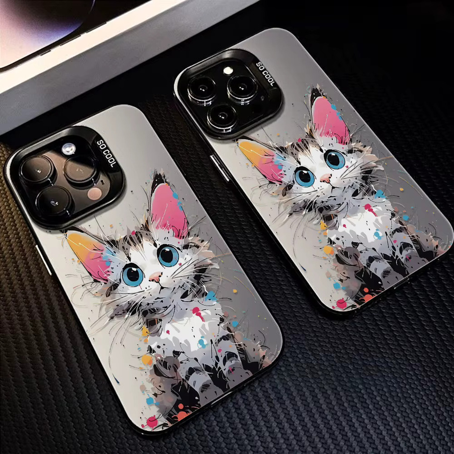AKABEILA Katzen Handyhülle mit mattem Design für iPhone 17 Pro Max 16 15 14 13 12 11 Air und Pro Max Modelle - Bild 4