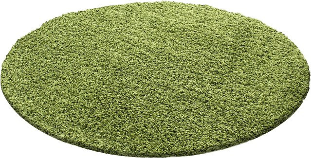 Kadima Design Hochflorteppich RHEIN, einfarbig, Grün, Durchmesser: 160 cm - Bild 1