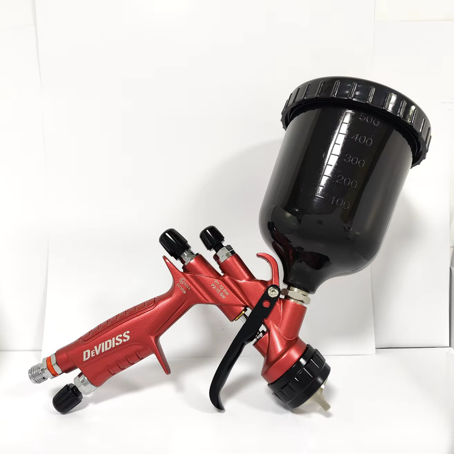 Devi AD-60 Rote Luftspritzpistole mit 1,3 mm HVLP-Düse und Doppeldruckregelung - Bild 3