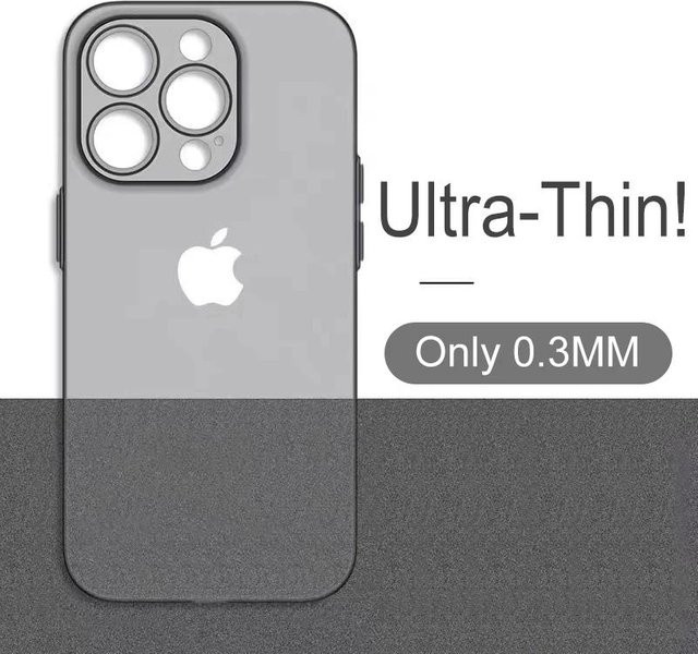 Ultra dünne Handyhülle von Tuiying002 für iPhone 11 bis 17 Pro Max, matt und transparent, 0,3 mm, Dunkelblau - Bild 1