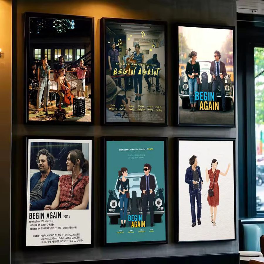 B-begin Again MOVIE LOVE Wandkunst Poster, wasserdichter Wandkunstdruck in Schwarz, ästhetische Dekoration für dein Wohnzimmer oder Schlafzimmer - Bild 2