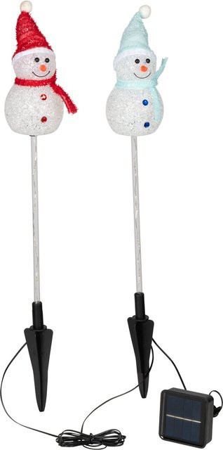 Solar-Gartenstecker Schneemänner, 2 Stück - Bild 1