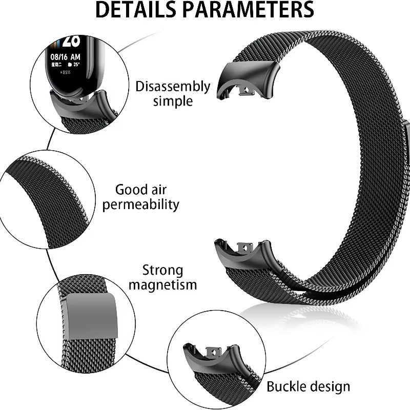 JBAILI Uhrenarmband Milanese Loop, Unisex - Bild 4