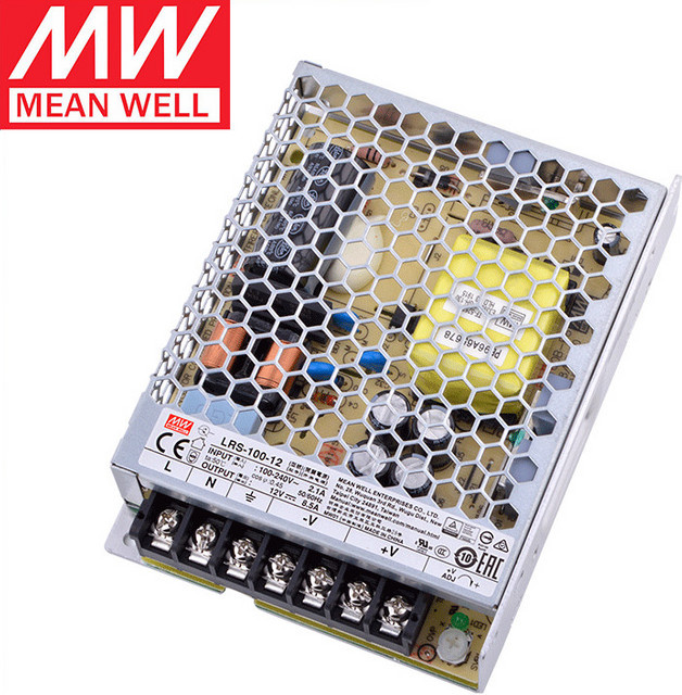 Mean Well LRS-100 Netzteil mit Einzelnen Ausgang in Silber - Bild 1