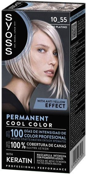 Permanente Farbe 10.55 Platinblond, mit Keratin - Bild 1