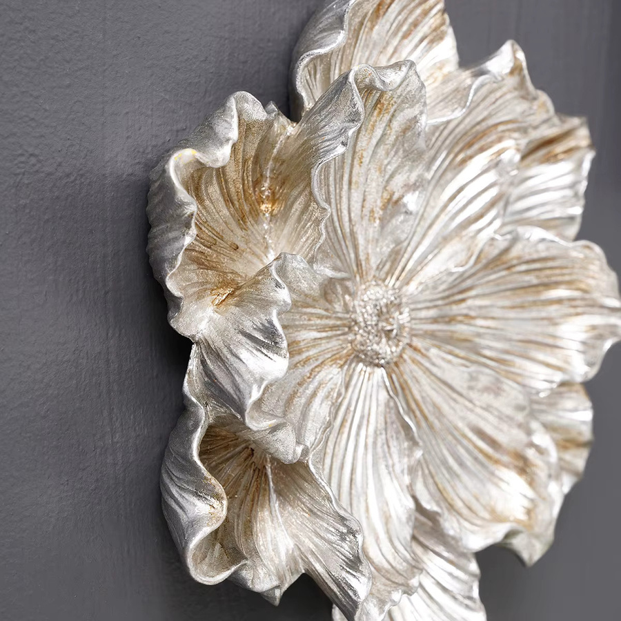 Dreidimensionaler Wandbehang in Lotusform im europäischen Hofstil als dekoratives Kunsthandwerk - Bild 3