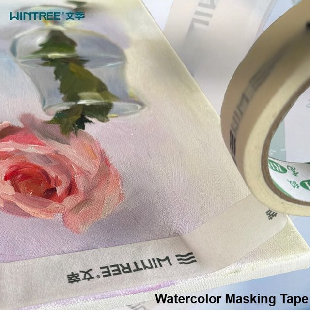 Emenne Abdeckpapierband in Weiß, beschreibbar und rückstandsfrei für Autolackierung, Dekoration und Kunstzeichnen - Bild 1