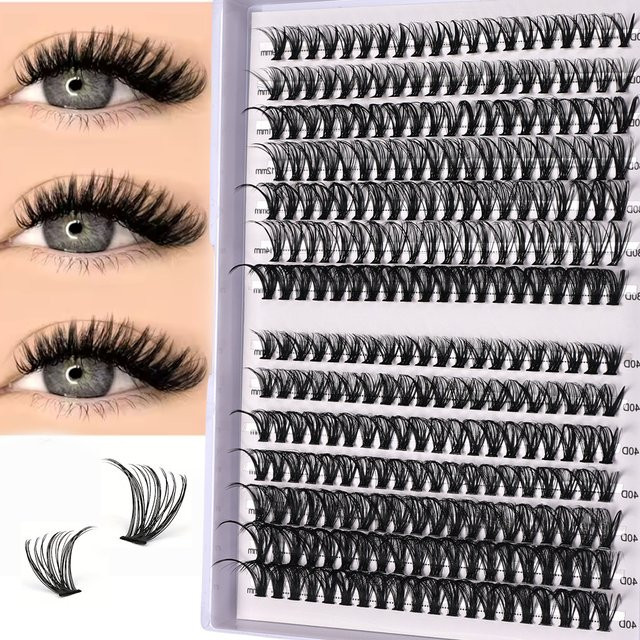 JIEFUXIN Wimpern-Verlängerungsset, 280 Stück, 9–15 mm, Unisex - Bild 1