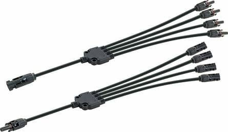 Schwaiger Solarstecker 4in1 Adapterkabel Set, Schwarz, Länge: 35 cm - Bild 1