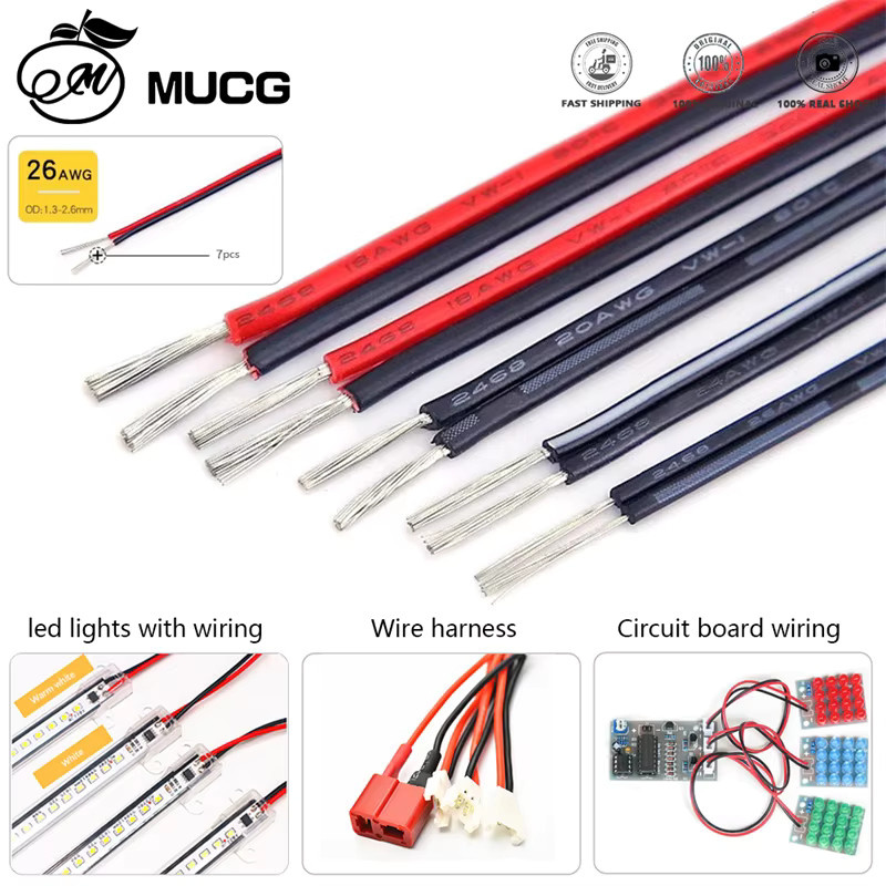 MUCG 2-poliges Flachkabel als Lautsprecherkabel und Audiokabel in Schwarz-Rot aus weichem PVC - Bild 4