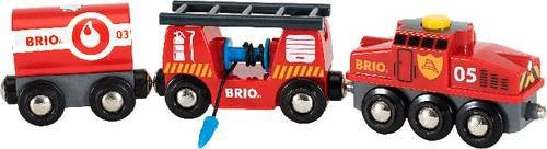 BRIO Feuerwehr-Löschzug Spielfahrzeug aus Holz ab 3 Jahren - Bild 1