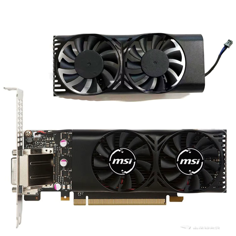 MSI GPU-Lüfter XY-D055510S HA55510M12F-Z 2PIN in Schwarz für GeForce GTX 1050 2GT LP und GTX 1050Ti 4GT LPV1 Grafikarten - Bild 3