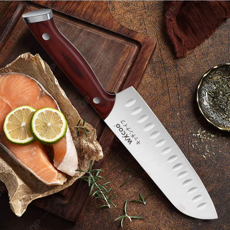 WXCOO Professionelles Paring Knife aus Edelstahl mit ergonomischem Holzgriff in Silber - Bild 3