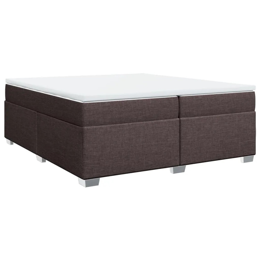 vidaXL Boxspringbett Hybrid mit Matratze und Taschenfederkern in Braun, B/T: 200 x 200 cm - Bild 2