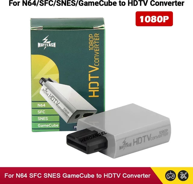 Mayflash HDMI Konverter Adapter für N64, GameCube, SFC und SNES mit 1080P Full HD und 3,5-mm-Audioanschluss für PC und HDTV-Monitore - Bild 1