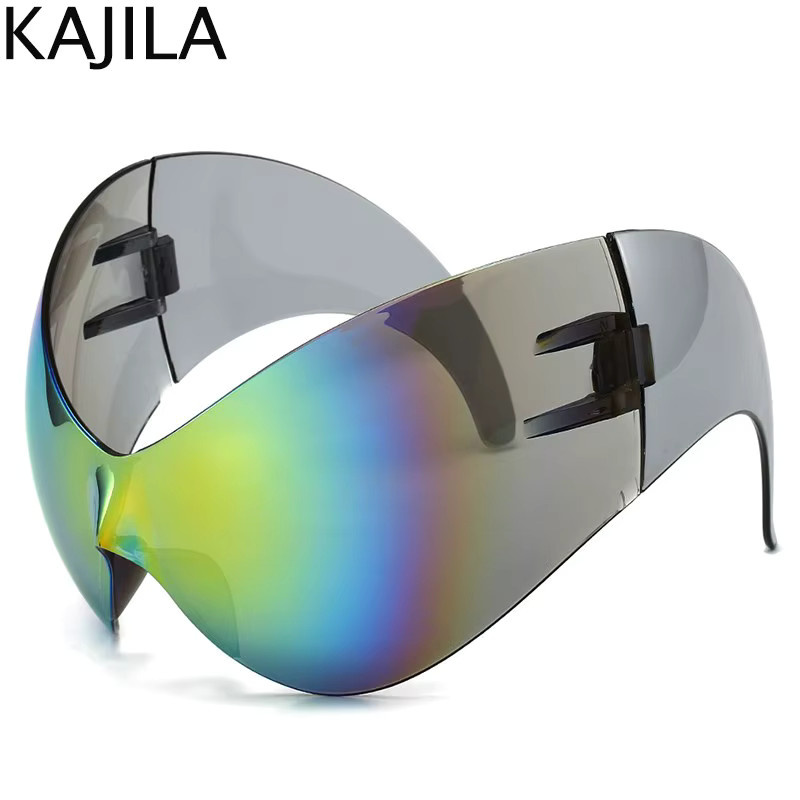 Kajila Sportsonnenbrille, randlos, Unisex, Kunststoff, Wrap - Bild 1