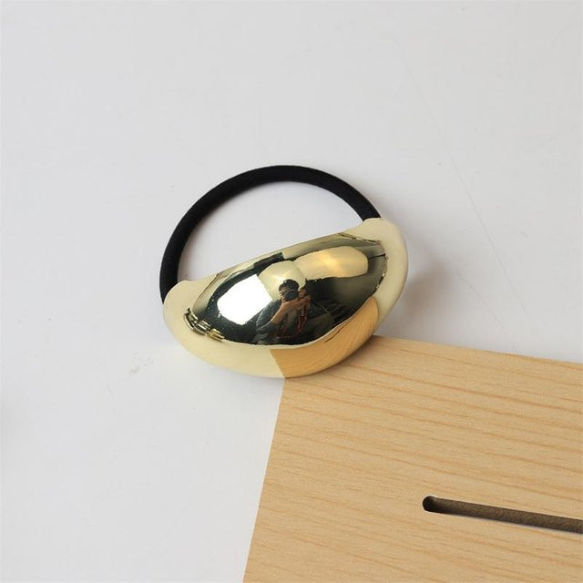 Haargummi Metall, Geometrisch, Damen, Grau - Bild 1