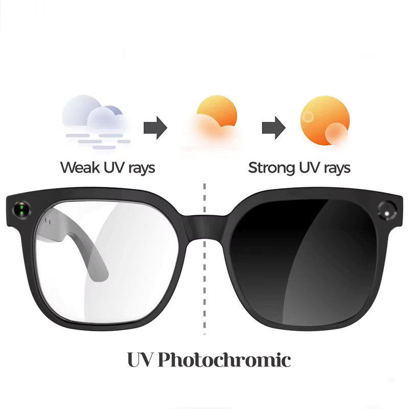 Xiaomi 4K Smart AI-Brille mit 800W Kamera, photochromatische Multifunktions-Bluetooth-Brille für Foto, Video, Sprachanrufe und Übersetzung in Schwarz - Bild 5
