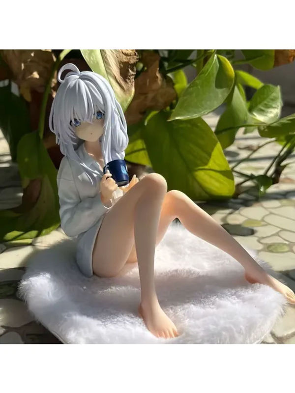 Bandai Anime-Figur Die Reise von Elaina sitzend im Pyjama, weißes Mädchen-Modell aus Kunststoff, Höhe: 10 cm - Bild 5