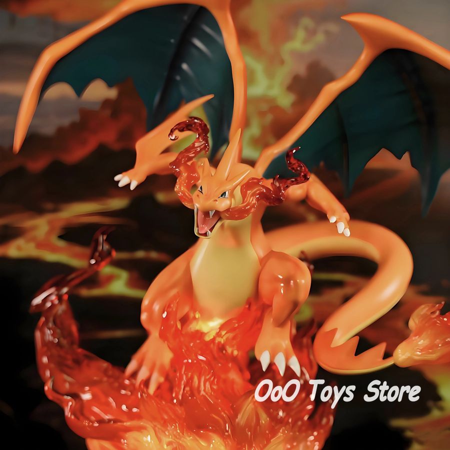 Bandai Mega Charizard Anime Figur aus PVC in Orange, Höhe: 18 cm - Bild 2