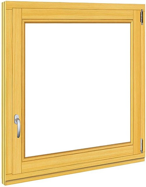 Roro Holzfenster Fichte braun B/H: 98 x 98 cm mit Kipp-Dreh-Funktion - Bild 1