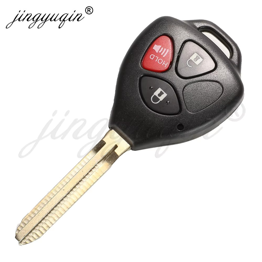 Jingyuqin B41TA Fernbedienung Auto Schlüssel für Toyota Forruner Hilux Innova Corolla RAV4 Yaris, 4 Tasten, 433MHz, 4D67 G Chip, Schwarz, 89070-52E61 - Bild 2