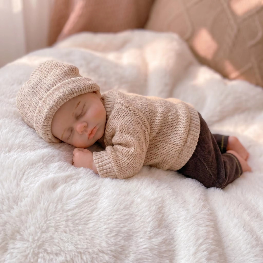 NPK Loulou Junge Babypuppe, Platin-Silikon, 6 Zoll, 150 Gramm - Bild 2