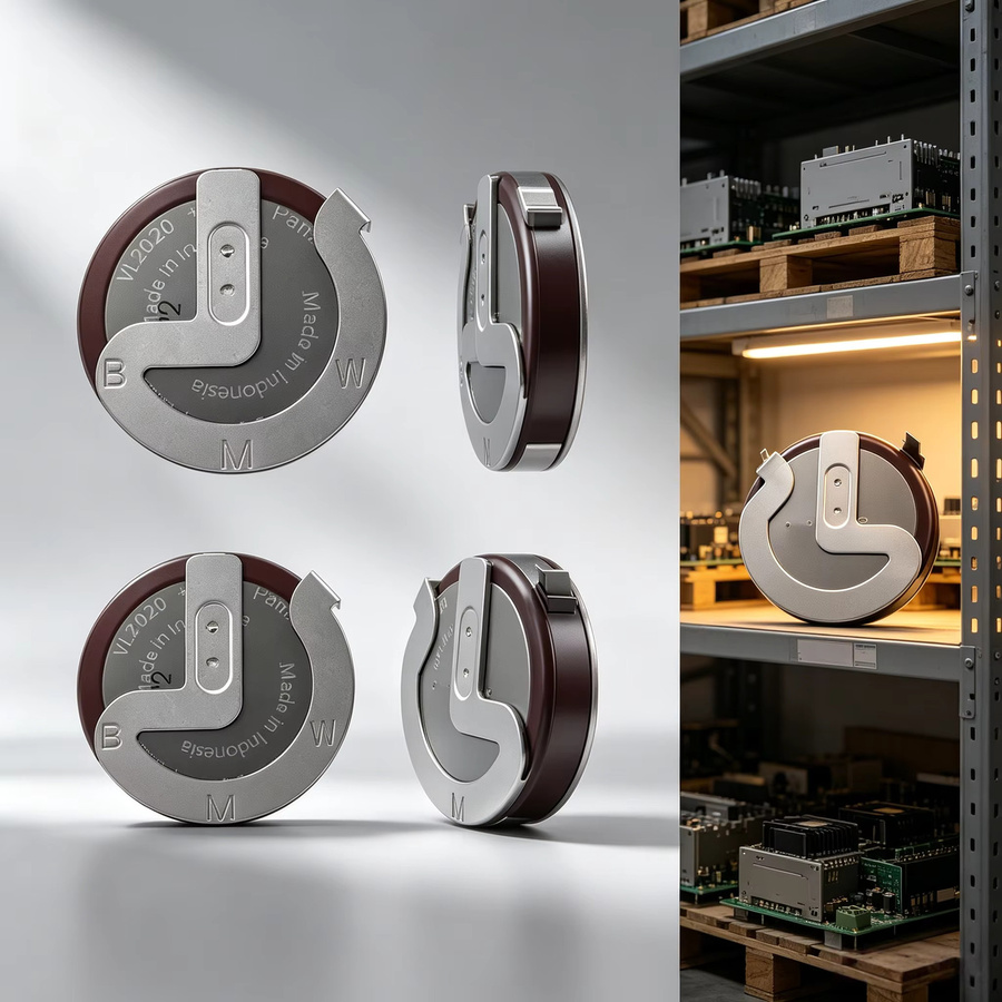 Panasonic VL2020 Wiederaufladbare Lithium-Batterie für Autoschlüssel in Silber - Bild 4