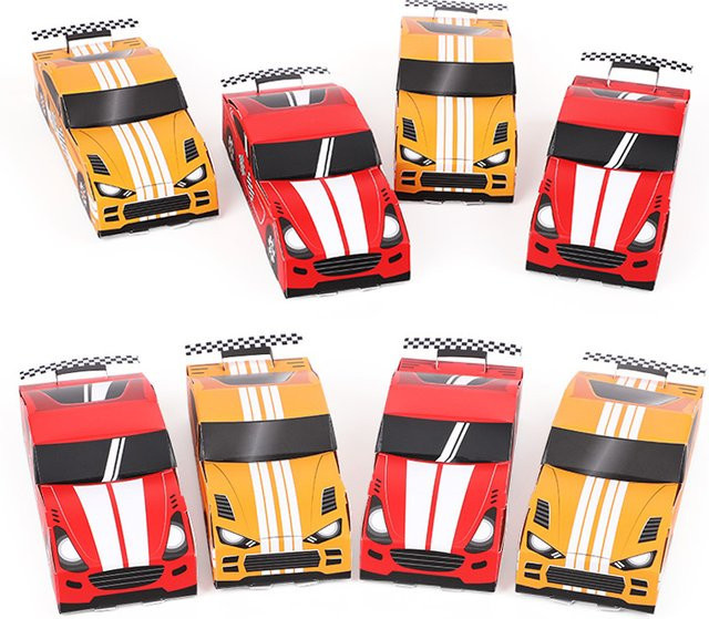 10er Set ZQCXLD Süßigkeiten Geschenkboxen in Racing Auto Form für Kindergeburtstage und Party Dekoration, Mehrfarbig - Bild 1