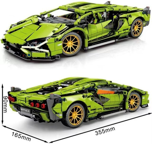 Linyi toy car Technisches Rennsport-Sportwagen, Modellbausteine, 1314 Teile, ab 14 Jahren - Bild 1