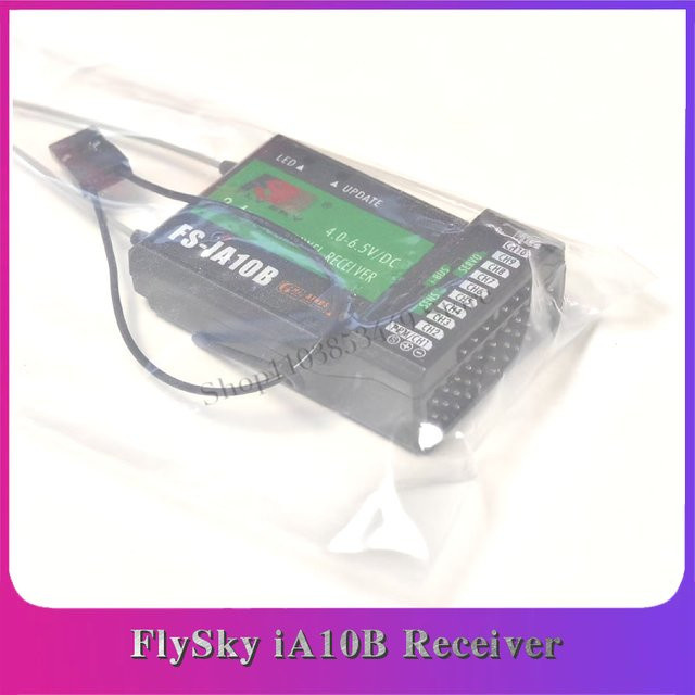 Flysky FS-IA10B 10-Kanal-Empfänger in Schwarz für RC Helikopter, Flugzeuge und Drohnen - Bild 1