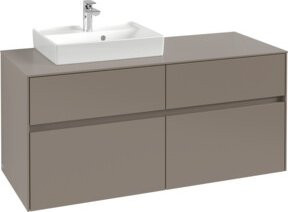 V&B Waschtischunterschrank Collaro in Wine Red mit Waschbeckenanschluss links, B/T/H: 120 x 54,8 x 50 cm - Bild 1