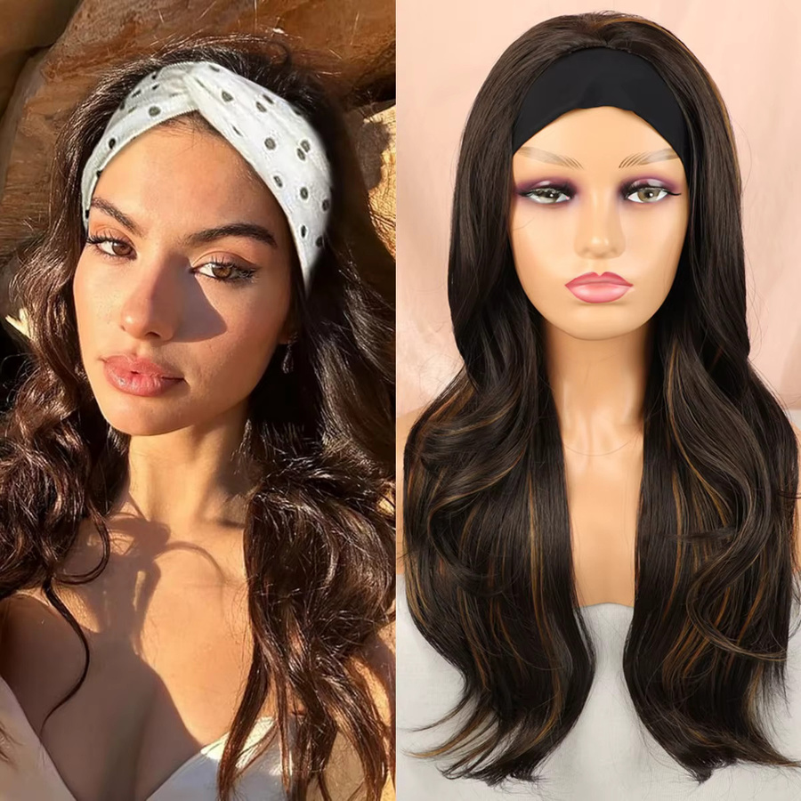 YAKIBEAUTY Stirnband-Perücke, gewellt, synthetisch, Damen - Bild 5