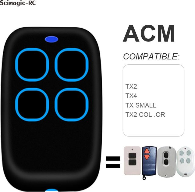 Scimagic-RC Universal Garagenfernbedienung Multifrequenz 280 bis 868 MHz für ACM TX2 TX4 TX KLEINE TX2, Farbe 433,92 MHz - Bild 1