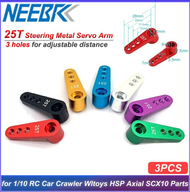 NEEBRC Lenkung Metall Servo Arm Horn, 3-teiliges Set, Zubehör - Bild 1
