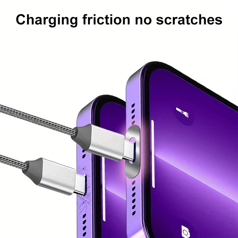 5 Stück Anti-Kratz Schutzfolie für Ladeanschluss passend für iPhone 15, 16 Max Plus und iPhone 17 Typ-C in Silber und Lila - Bild 4