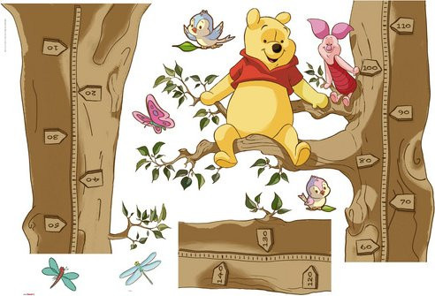 KOMAR Dekosticker Winnie The Pooh Size, Selbstklebefolie, bunt, B x H: 100 x 70 cm - Bild 1