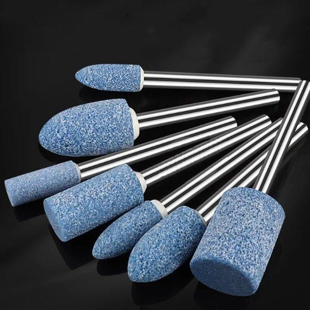 10 Stück Schleifsteine mit Schaft für Dremel und andere Rotationswerkzeuge – Polier- und Schleifköpfe - Bild 1