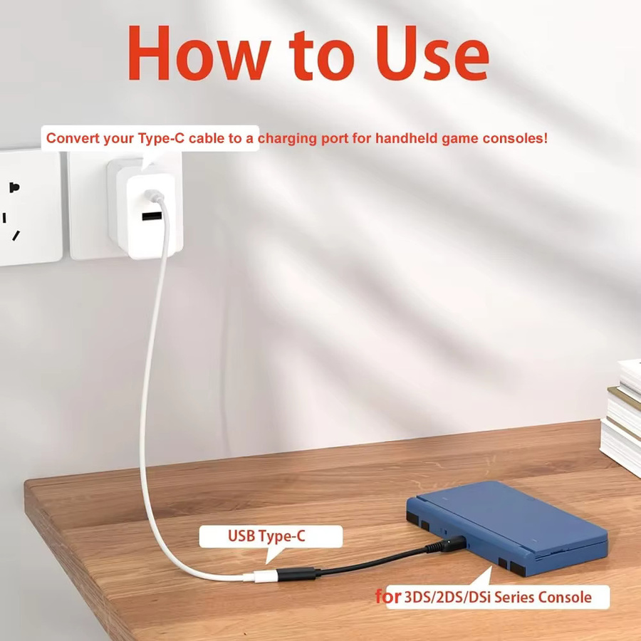 ChengHaoRan USB-C Ladegerät Kabel für Nintendo 3DS, 2DS XL und 2DS LL - Bild 2