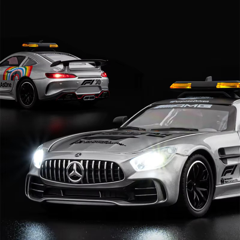 RMZ city S-GT GTR Sport Sicherheit Auto Modell, 1:24, Metall, mit Licht und Sound - Bild 2