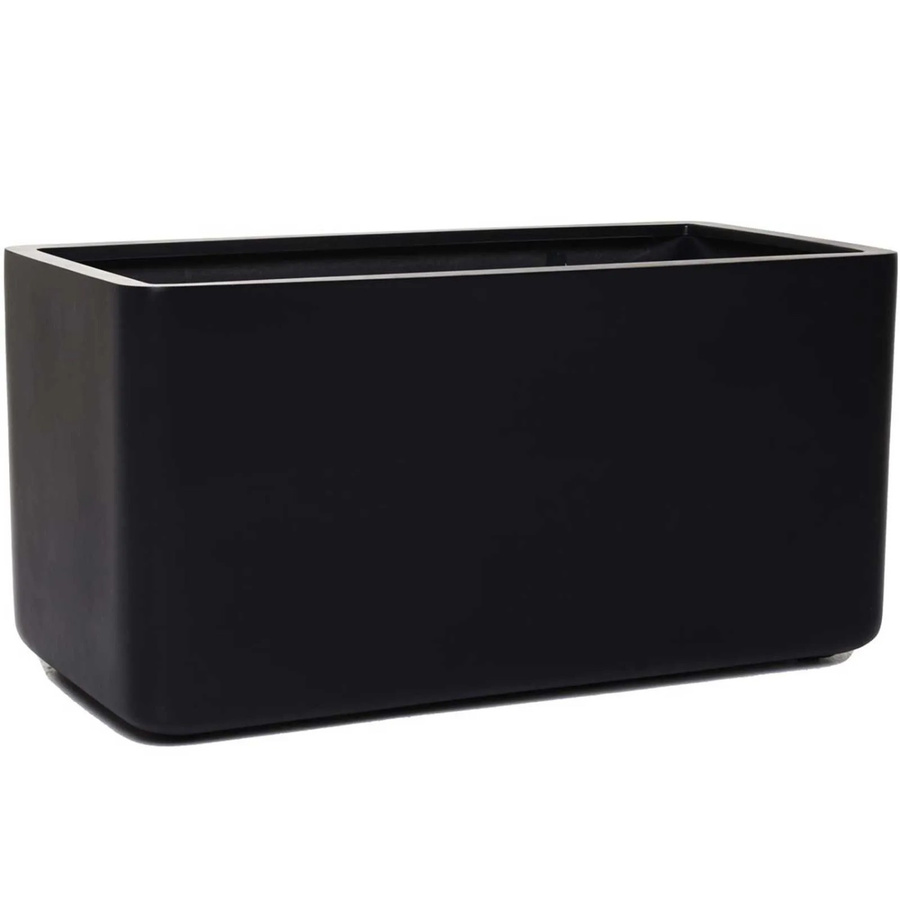 Vivanno Pflanztrog Maxi Round aus Fiberglas in Anthrazit, B/T/H: 80 x 40 x 40 cm - Bild 2