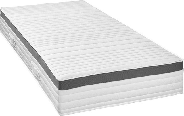 Lück Luna Premium Tonnentaschenfederkernmatratze H2 in Grau und Weiß, B/L: 80 x 200 cm - Bild 1