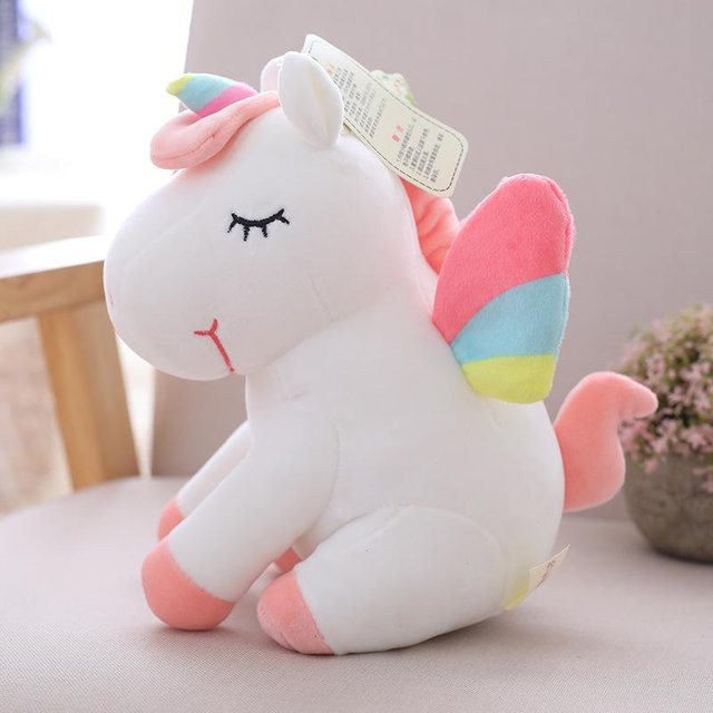 Yiran toy Einhorn Plüschtier, Weißes Flugpferd, 55cm - Bild 1
