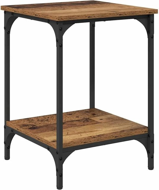 vidaXL Couchtisch aus Holzwerkstoff in Braun im industriellen Design, B/T/H: 40 x 40 x 55 cm - Bild 1